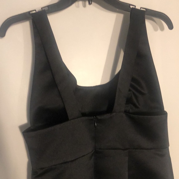 Milly DUCHESS SATIN DRESS IN BLACK - Picture 7 of 8